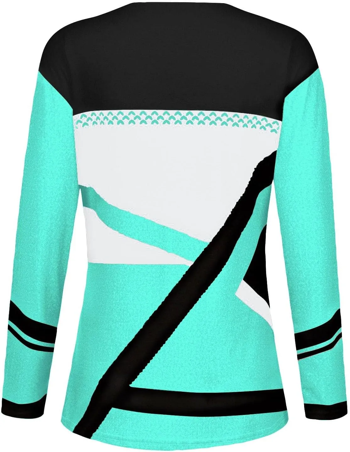Women Trendy Colors Block Sweatshirt Long Sleeve Crewneck Shirts for Spring Fall Winter Tops 2025 Fit Casual Blouses