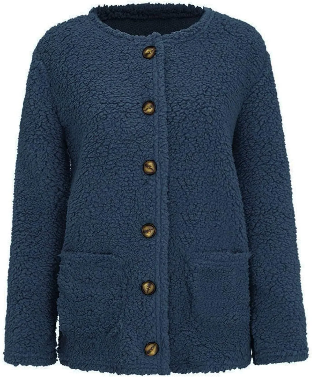 Womens 2023 Cardigan Sweaters Fall Open Front Button Down Long Sleeve with Pockets Casual Chunky Warm Outerwear Coat