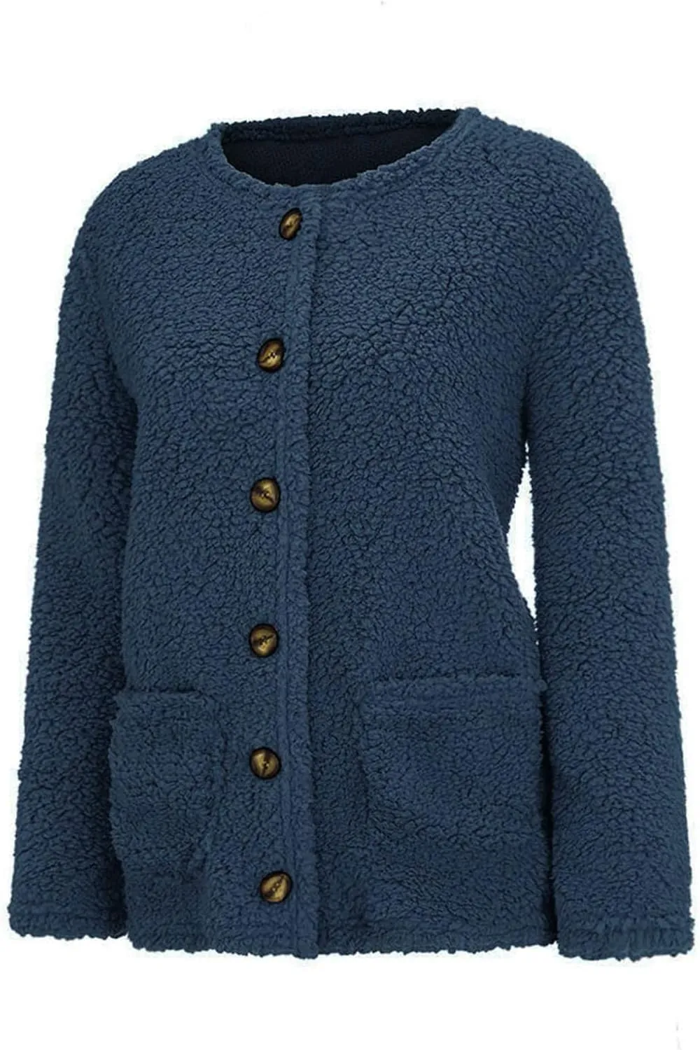 Womens 2023 Cardigan Sweaters Fall Open Front Button Down Long Sleeve with Pockets Casual Chunky Warm Outerwear Coat