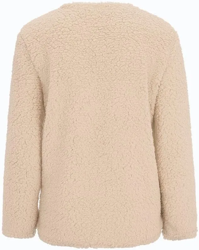 Womens 2023 Cardigan Sweaters Fall Open Front Button Down Long Sleeve with Pockets Casual Chunky Warm Outerwear Coat