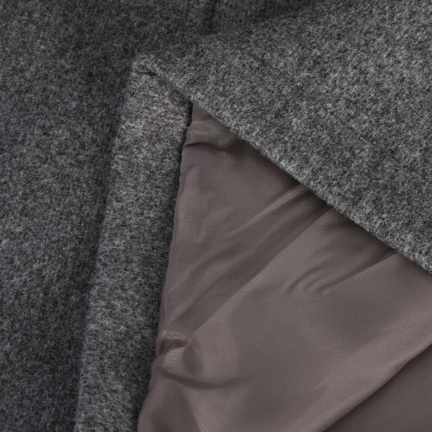 Women's Big Notch Lapel Mid-Long Wool Blend Coat Oversized Long Sleeve Shacket Jacket Button Down Wool Blend Coats