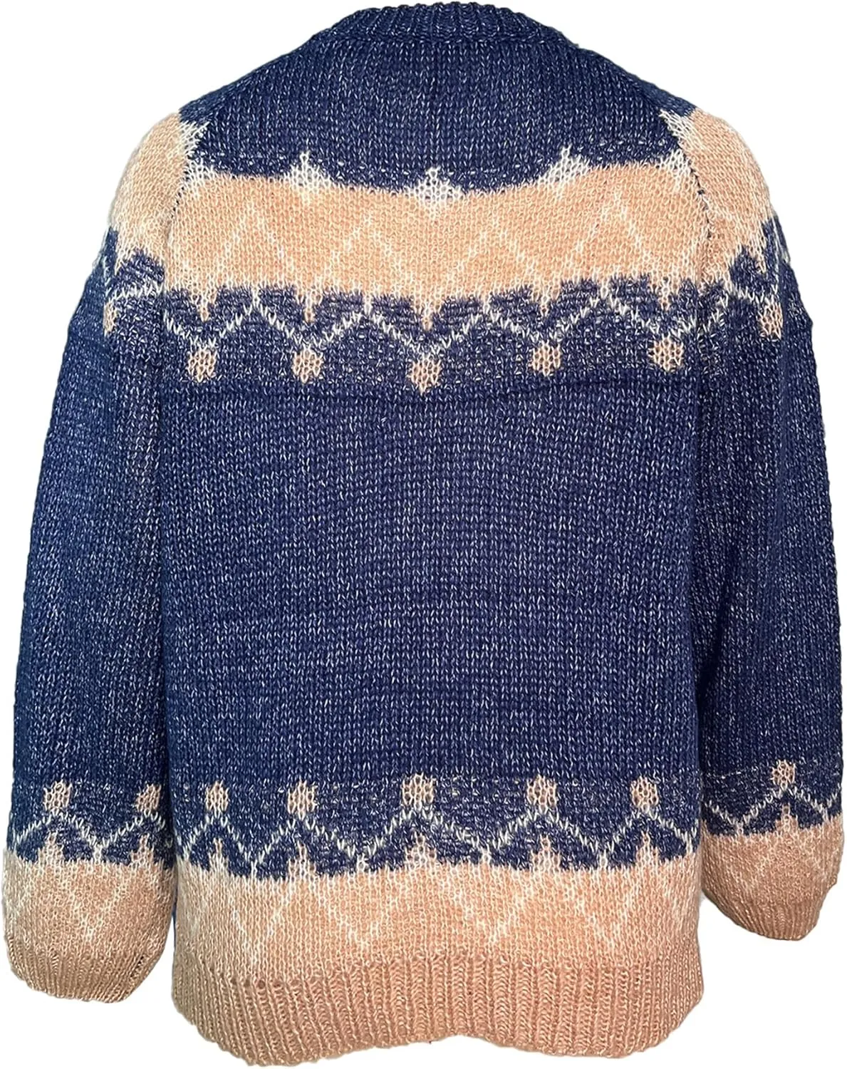 Women's Cable Knit Pullover Sweaters Oversized Chunky Fuzzy Mohair Sweatshirt Crewneck Long Sleeve Jumper Tops
