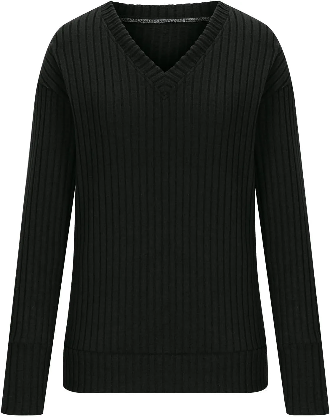 Womens Cable Knit Sweaters V Neck Loose Casual Fall Winter 2023 Fashion Sweatshirt Pullover Long Sleeve Trendy Tops