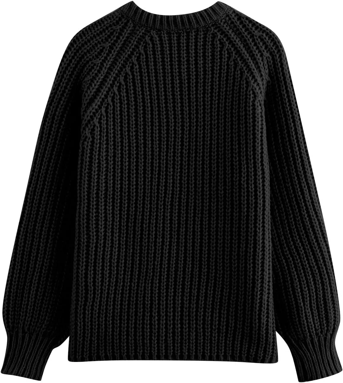 Womens Cardigan Sweaters Long Sleeve Button Chunky Knit Sweater Fall Crew Neck Loose Fit Open Front Cardigan