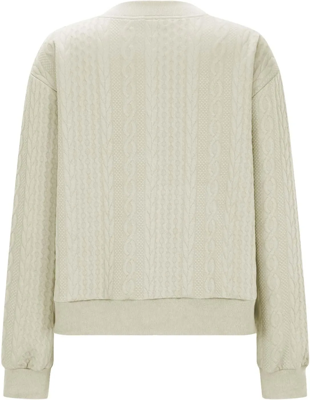 Women's Cardigan Zip Up Cable Knit Long Sleeve Trendy Y2K Sweater Jacket Crewneck Casual Teen Girls Coat 2024 Fall