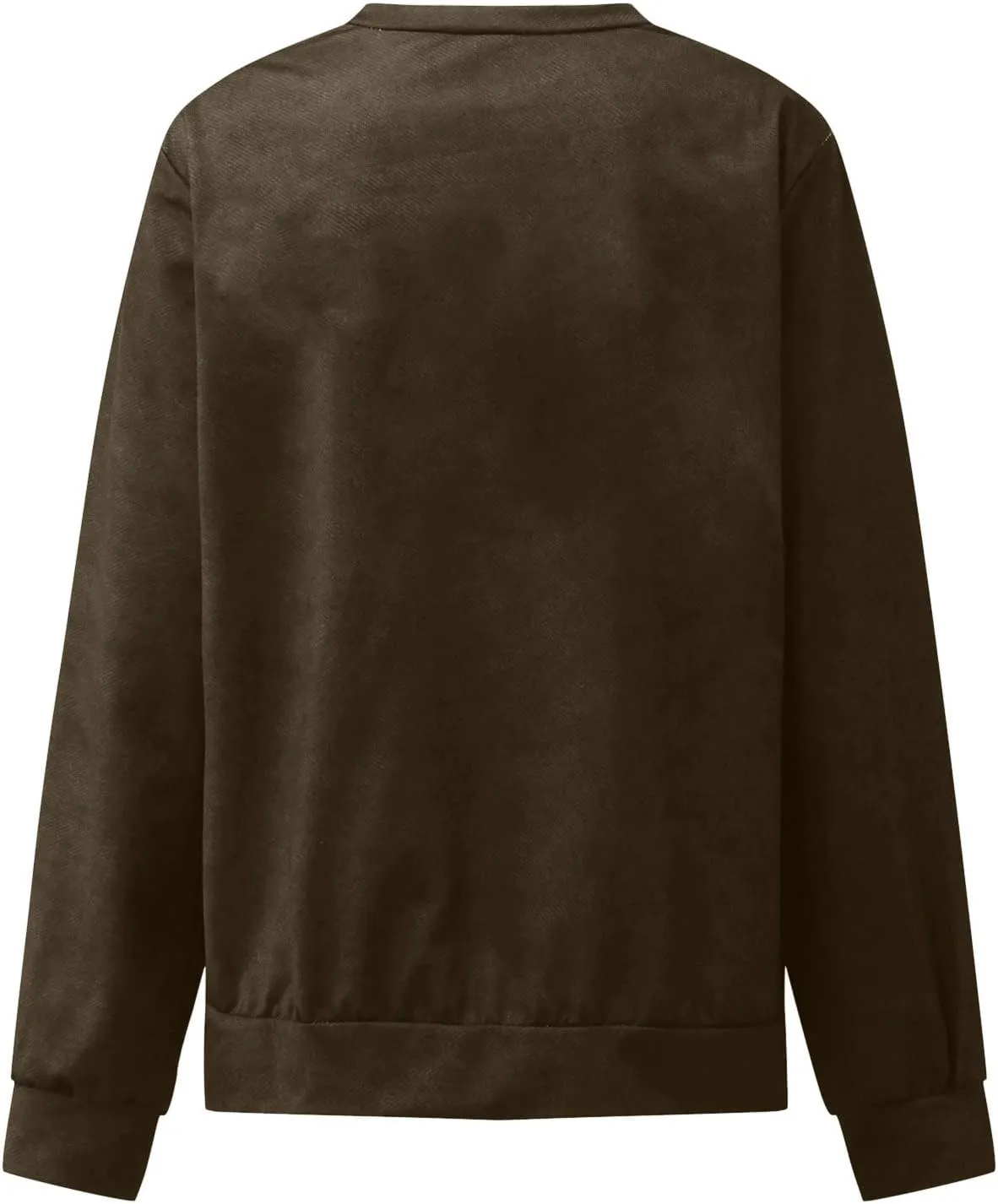 Womens Casual Sweatshirt Crewneck Loose Plain Pullover Tee Fashion Long Sleeve Lightweight Home Cozy Tunics Blouse