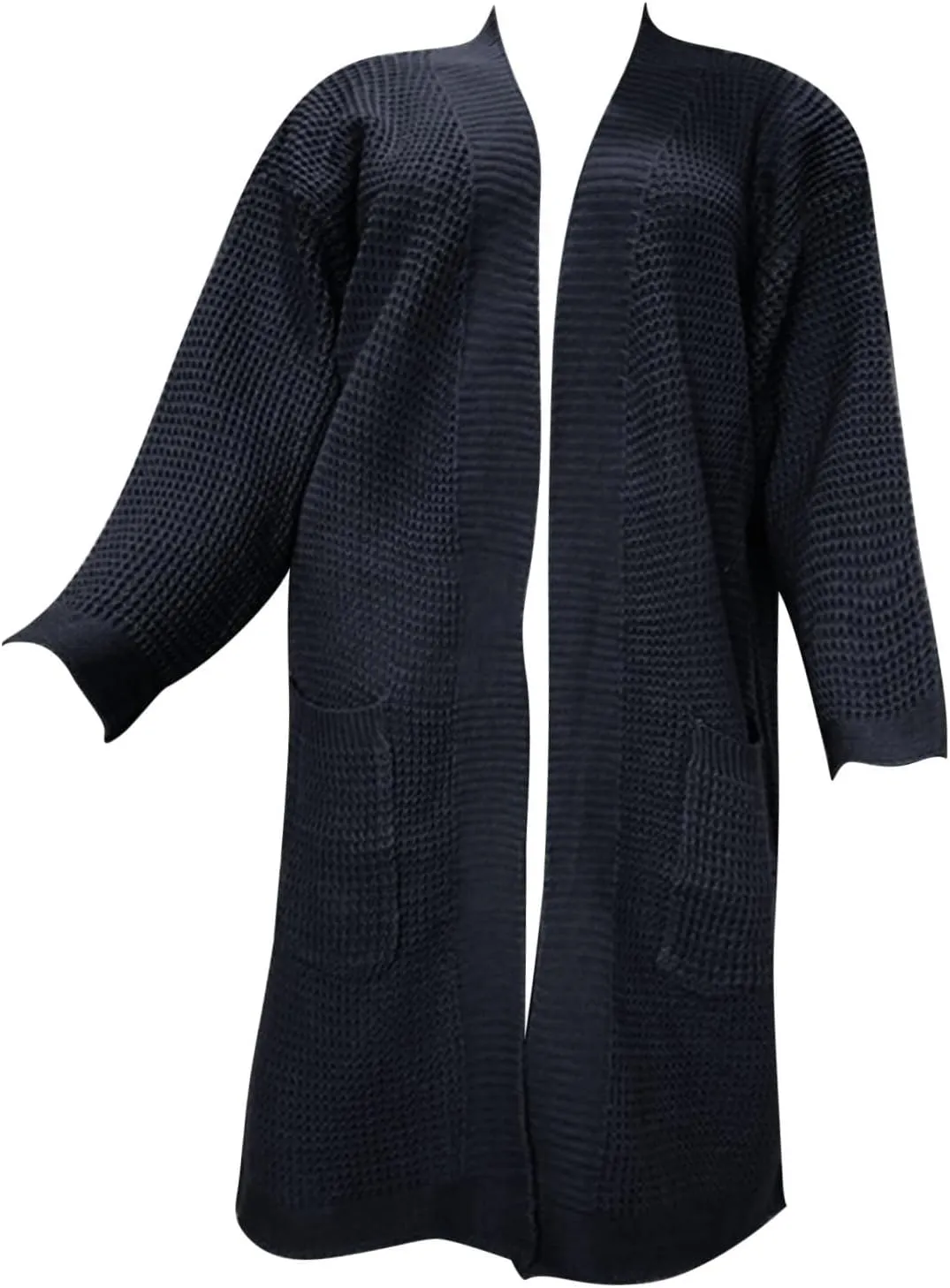 Women's Chunky Knit Open Front Cardigan Oversized Long Sleeve Sweater Ribbed Lighweight Dressy Casual Outwear