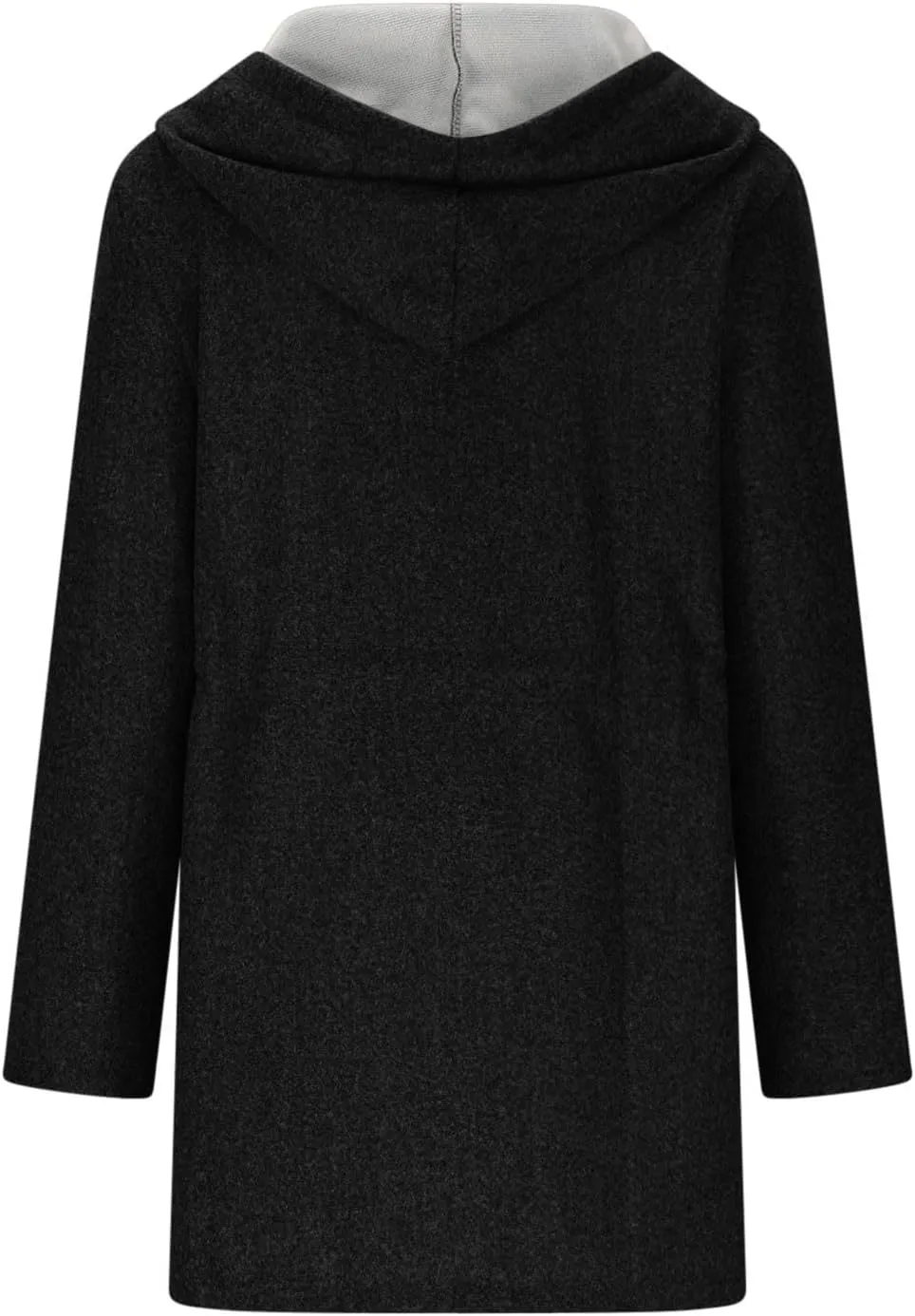 Women's Cozy Zip Up Plain Hoodies Long Fuzzy Fleece Jacket Coat Open Front Cardigan