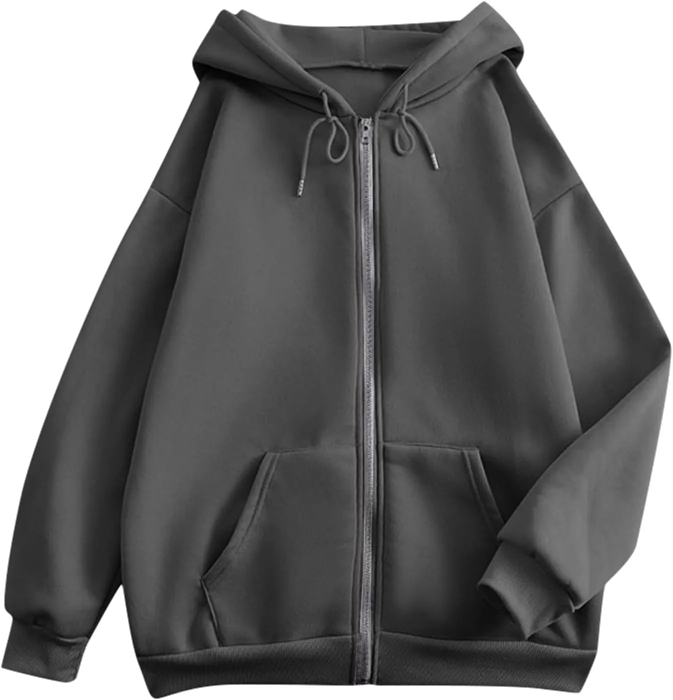 Women's Fashion Hoodies Sweatshirts Zip Up Y2K Hoodies Casual Long Sleeve Oversized Fleece Jacket Comfy Gym Coats