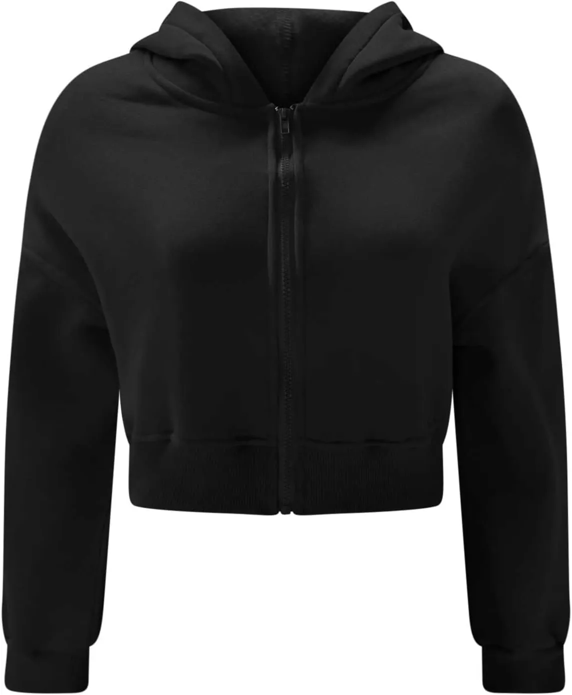 Women's Half Zipper Cropped Sweatshirts Hoodie Pullover, 2024 Outfits Loose Basic Comfy Basic Tops with Thumb Hole