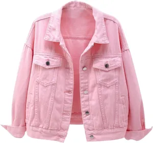 Womens Hooded Denim Jacket Layered Drawstring Casual Hoodie Long Sleeve Jean Jacket Vintage Stretch Cropped Jackets