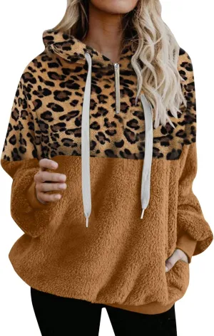 Womens Hoodies Half Zip Sweatshirts Fleece Jackets Tops Oversized Cropped Pullover Y2k Fall Outfits Fashion Clothes