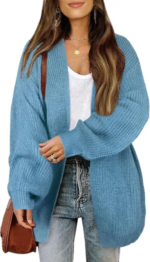 Women's Lightweight Oversized Long Cardigans Spring 2025 Cute Waffle Knit V Neck Open Front Thin Sweater Cardigan