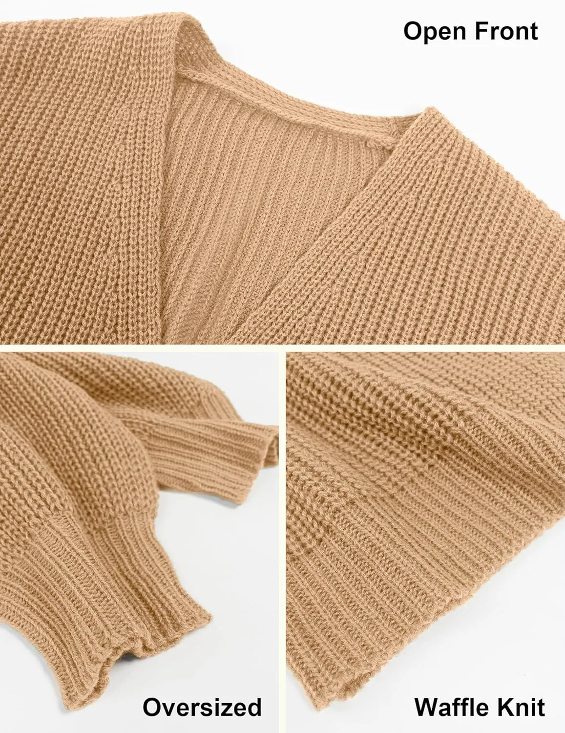 Women's Lightweight Oversized Long Cardigans Spring 2025 Cute Waffle Knit V Neck Open Front Thin Sweater Cardigan