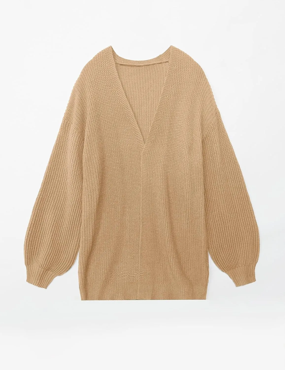 Women's Lightweight Oversized Long Cardigans Spring 2025 Cute Waffle Knit V Neck Open Front Thin Sweater Cardigan