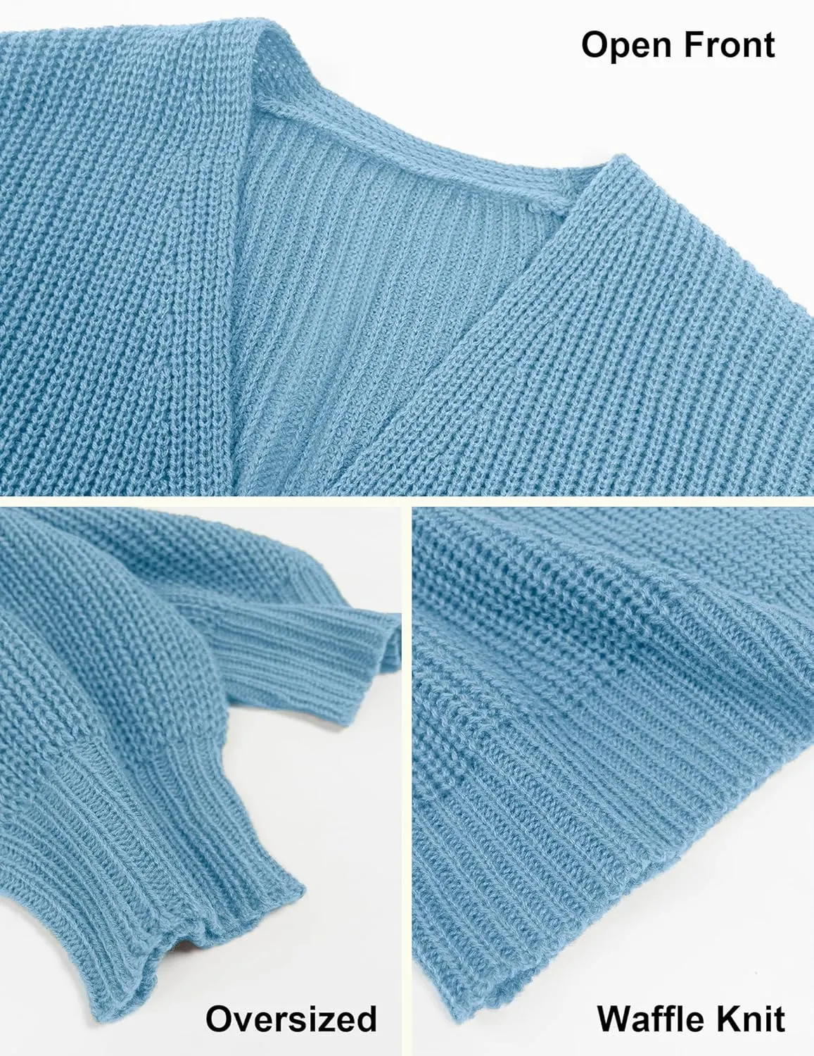 Women's Lightweight Oversized Long Cardigans Spring 2025 Cute Waffle Knit V Neck Open Front Thin Sweater Cardigan