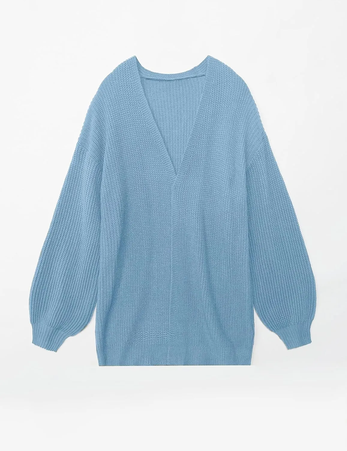 Women's Lightweight Oversized Long Cardigans Spring 2025 Cute Waffle Knit V Neck Open Front Thin Sweater Cardigan