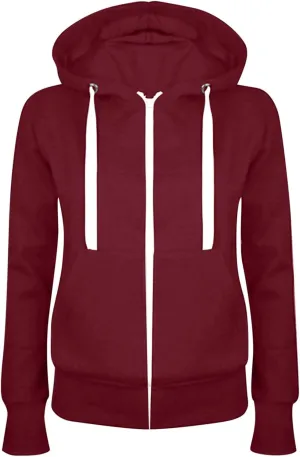 Womens Long Sleeve Jacket Full Zip Drawstring Sweatshirts with Pockets Casual Solid Color-Block Lightweight Pullover