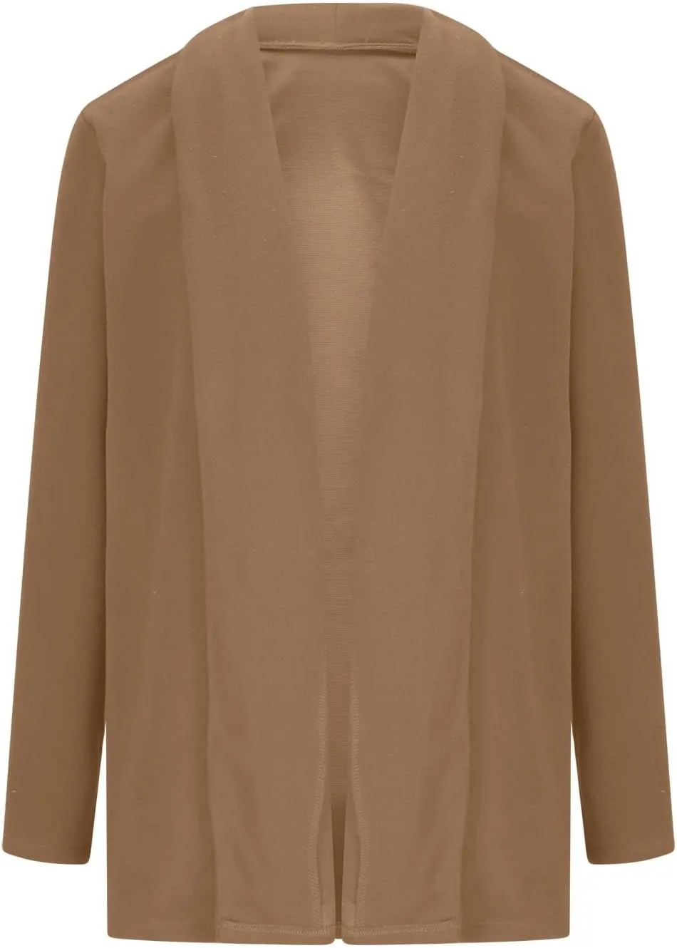 Womens Open Front Longline Cardigan Long Sleeve Casual Fall Solid Coat Stylish Duster Cardigan Daily Commuting Resort