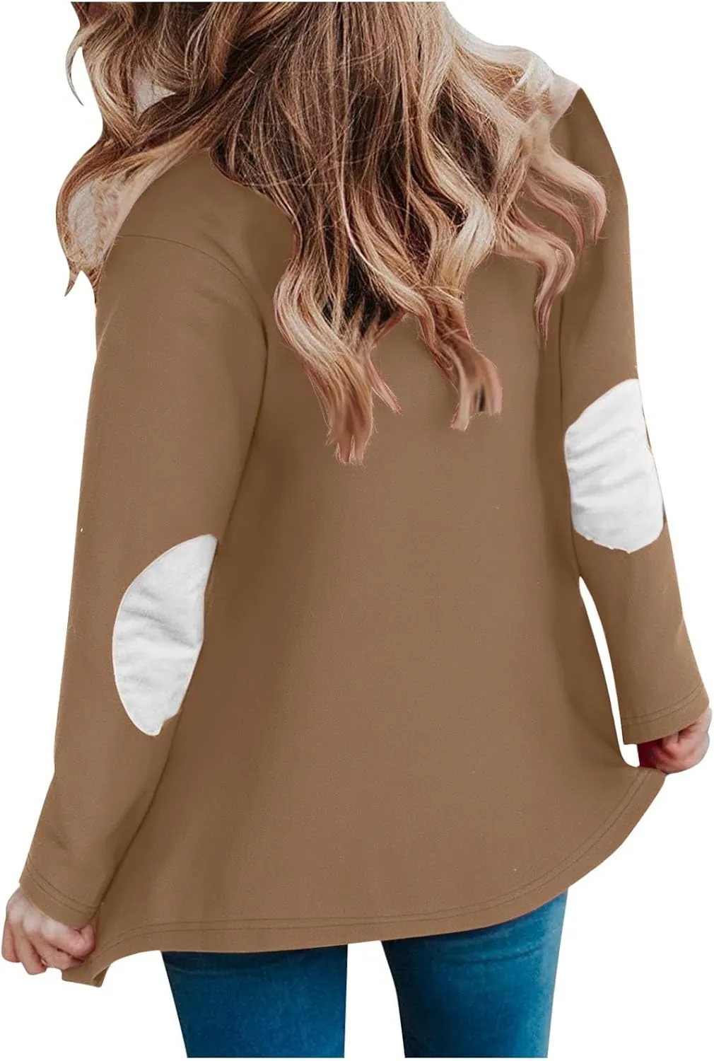 Womens Open Front Longline Cardigan Long Sleeve Casual Fall Solid Coat Stylish Duster Cardigan Daily Commuting Resort