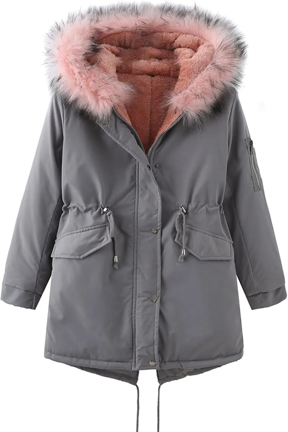 Women's Open Front Woolen Coats Lightweight Cardigan Long Sleeve Casual Long Jackets Coat 2024 Fall Loose Outerwear