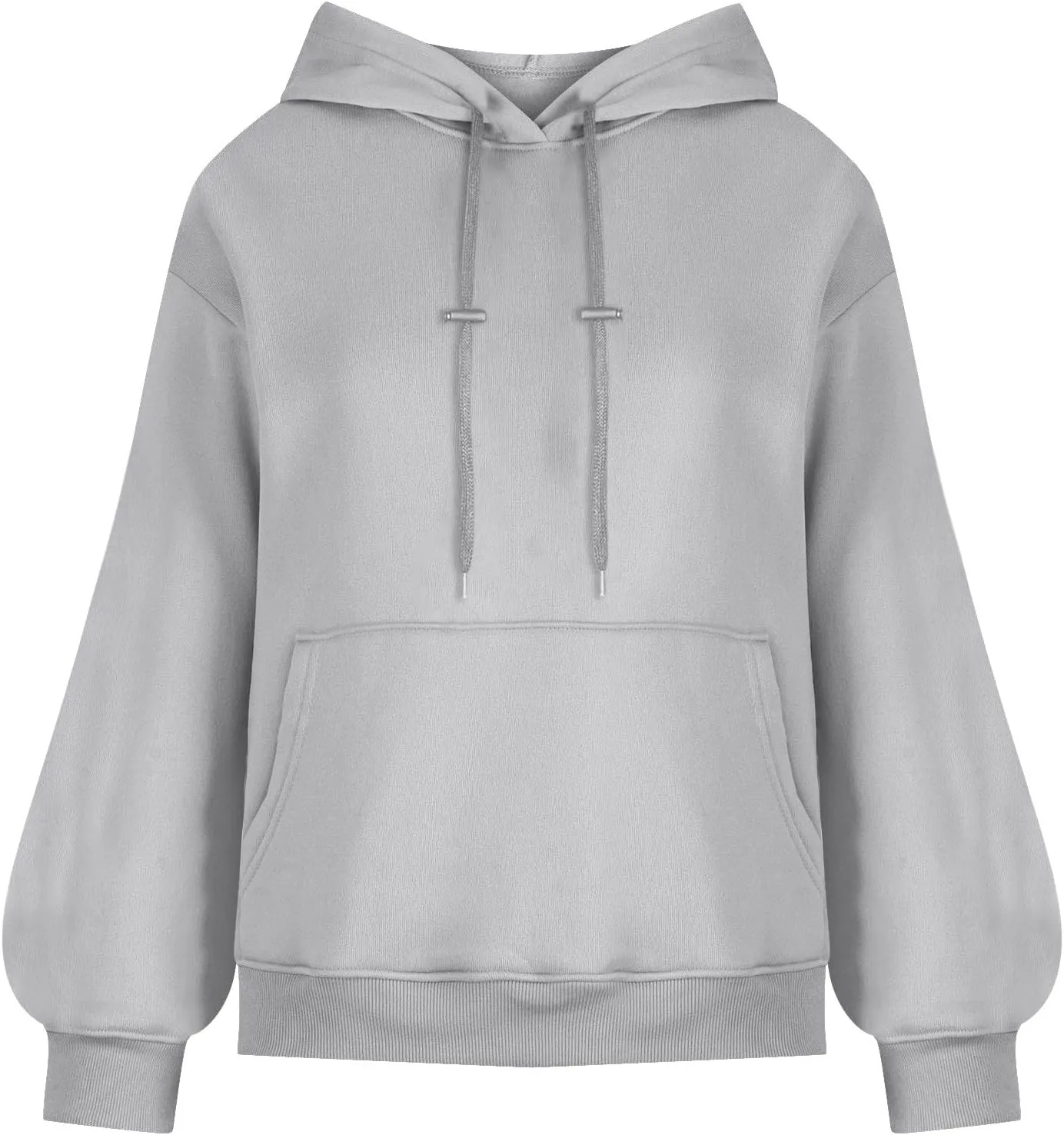 Womens Oversized Hoodies Fall Basic Casual Fleece Sweatshirts 2024 Preppy Drawstring Pullover with Kangaroo Pocket