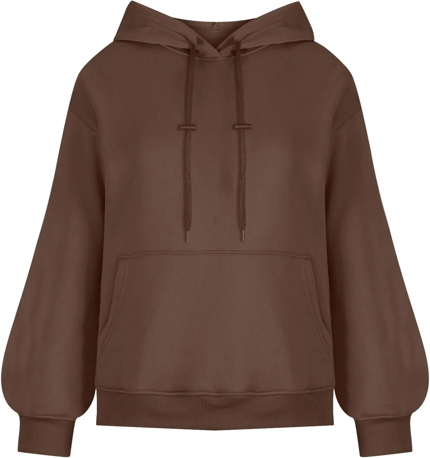 Womens Oversized Hoodies Fall Basic Casual Fleece Sweatshirts 2024 Preppy Drawstring Pullover with Kangaroo Pocket
