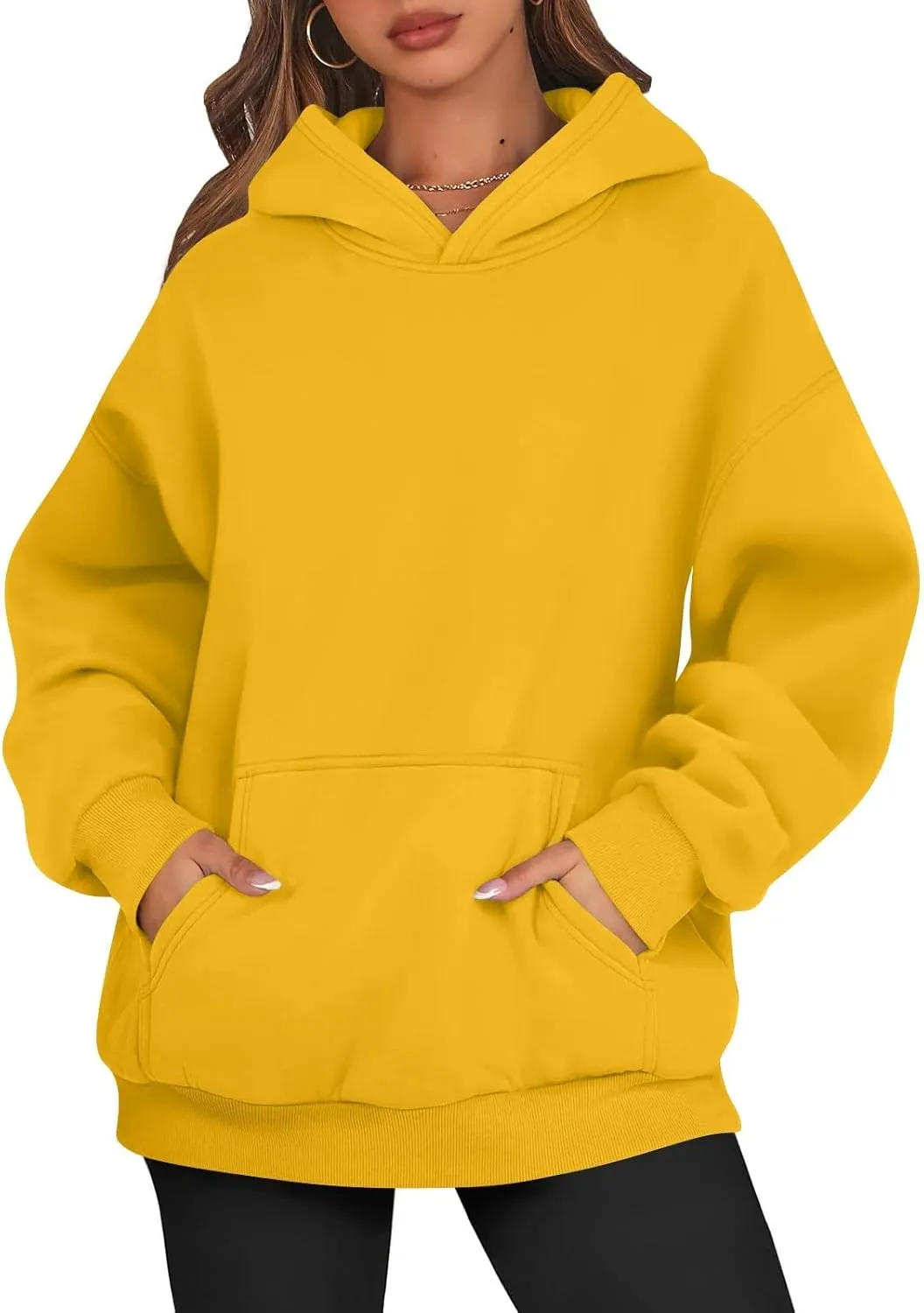 Womens Oversized Hoodies Fleece Sweatshirts Long Sleeve Sweaters Pullover Winter Fall Outfits Fashion Y2k Clothes