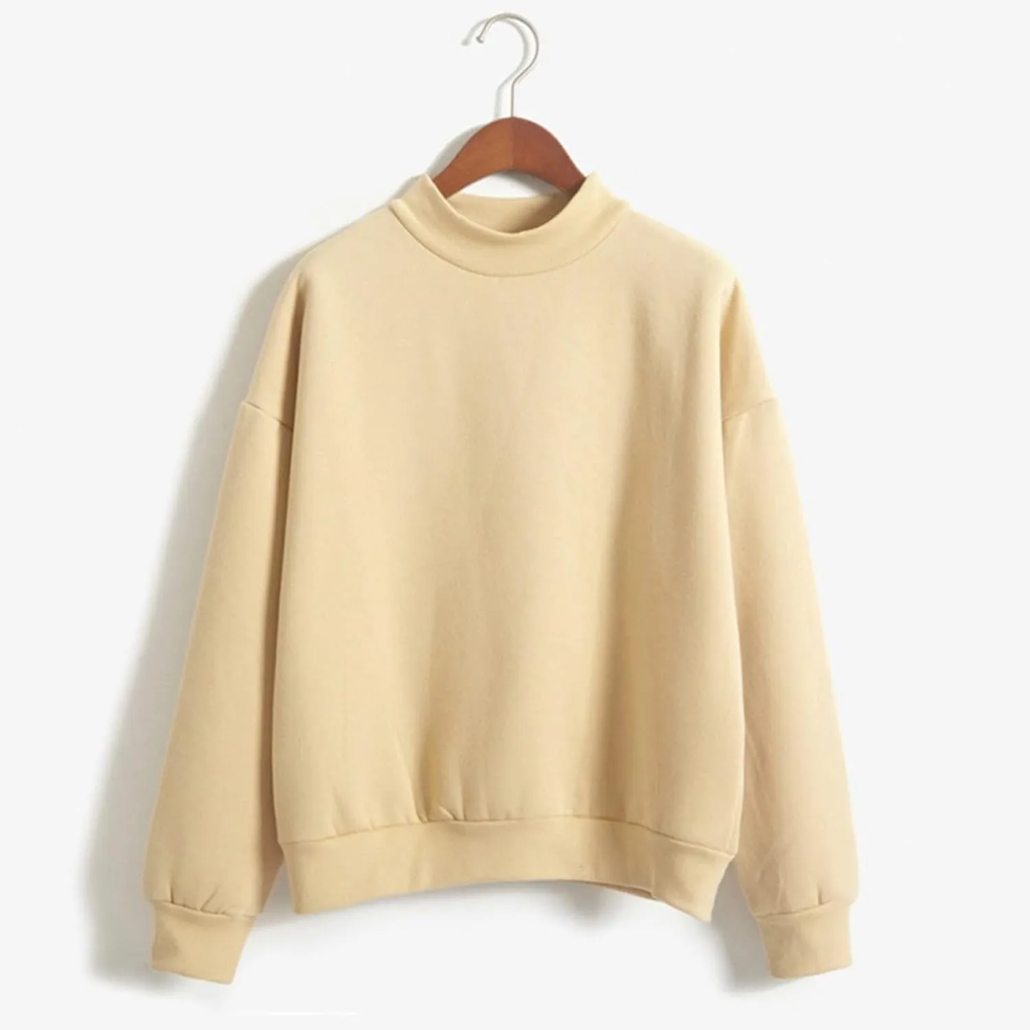 Women's Oversized Sweatshirts Half Turtleneck Pullover Long Sleeve Fleece Tops Solid Casual Loose Fall Fashion Outfits