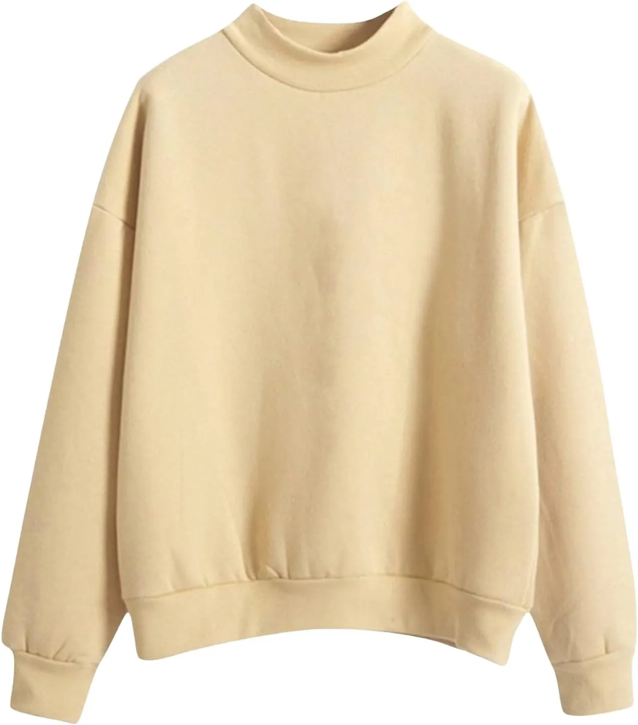 Women's Oversized Sweatshirts Half Turtleneck Pullover Long Sleeve Fleece Tops Solid Casual Loose Fall Fashion Outfits