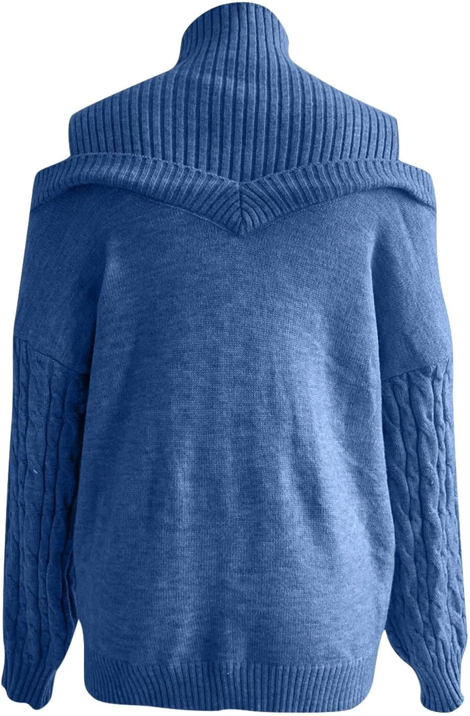 Women's Oversized Turtleneck Long Sleeve Fuzzy Knit Casual Chunky Warm 2024 Fall Pullover Sweaters Top Trendy Outfits