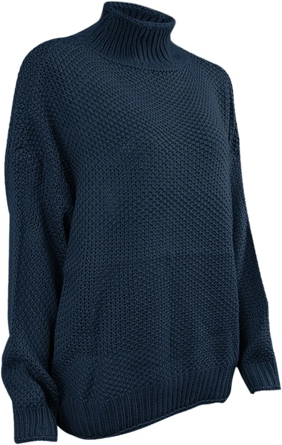 Womens Oversized Turtleneck Pullover Sweater 2024 Winter Fall Fashion Solid Color Loose Chunky Knit Tunic Jumper Tops
