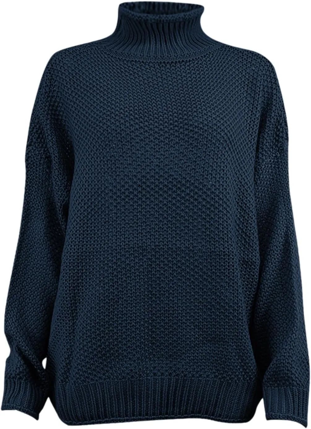Womens Oversized Turtleneck Pullover Sweater 2024 Winter Fall Fashion Solid Color Loose Chunky Knit Tunic Jumper Tops