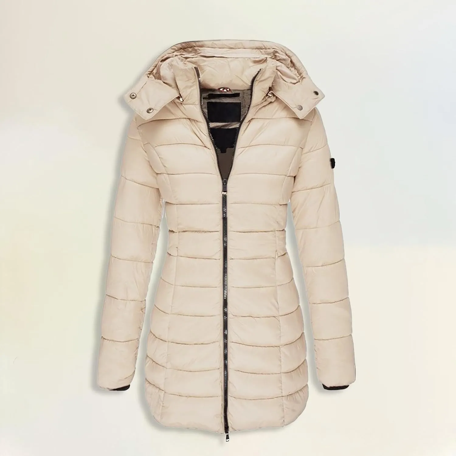 Women's Puffer Jacket 2025 Ultra Light Packable Down Coat Water-Resistant Hooded Winter Long Coat Zip Up Outerwear