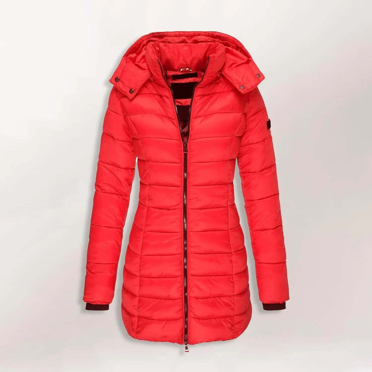 Women's Puffer Jacket 2025 Ultra Light Packable Down Coat Water-Resistant Hooded Winter Long Coat Zip Up Outerwear