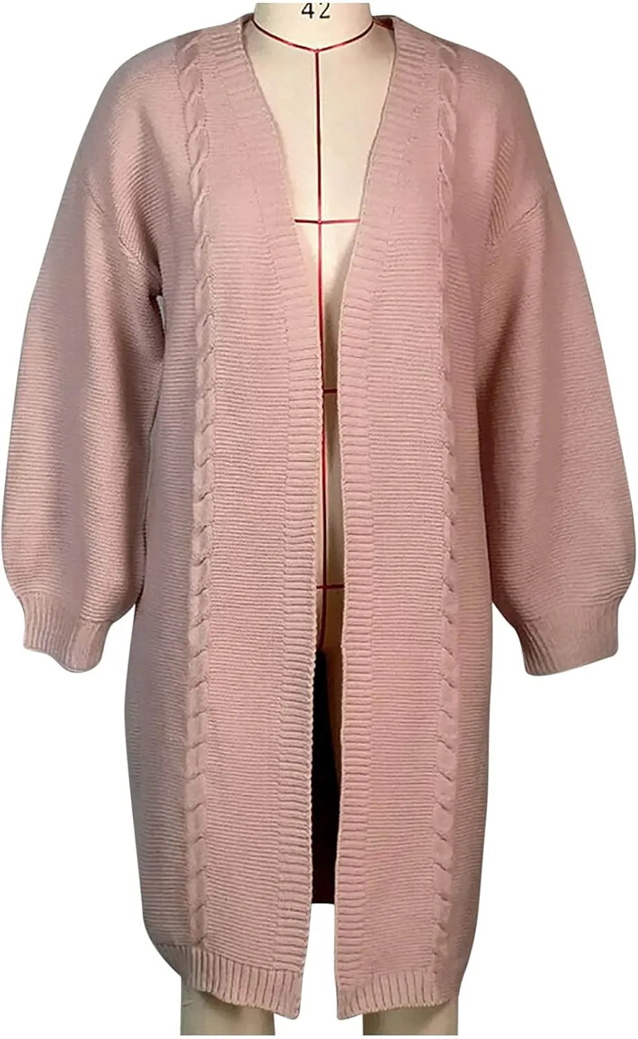 Womens Sweater Overcoats Full Size Solid Color Chunky Knitted Hoodie Long Cardigans Winter Longline Coats Jackets