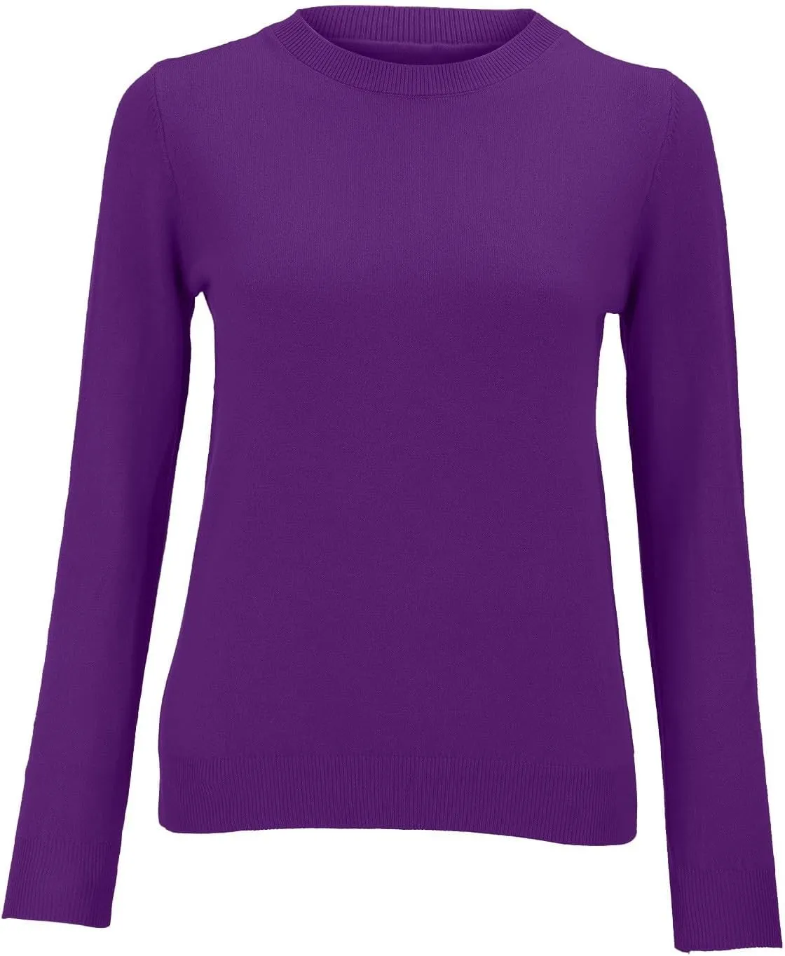 Womens Sweaters Knit Thermal Long Sleeve Pullover Crewneck Sweatshirt Plain Color Blouse Cropped Jumper Top