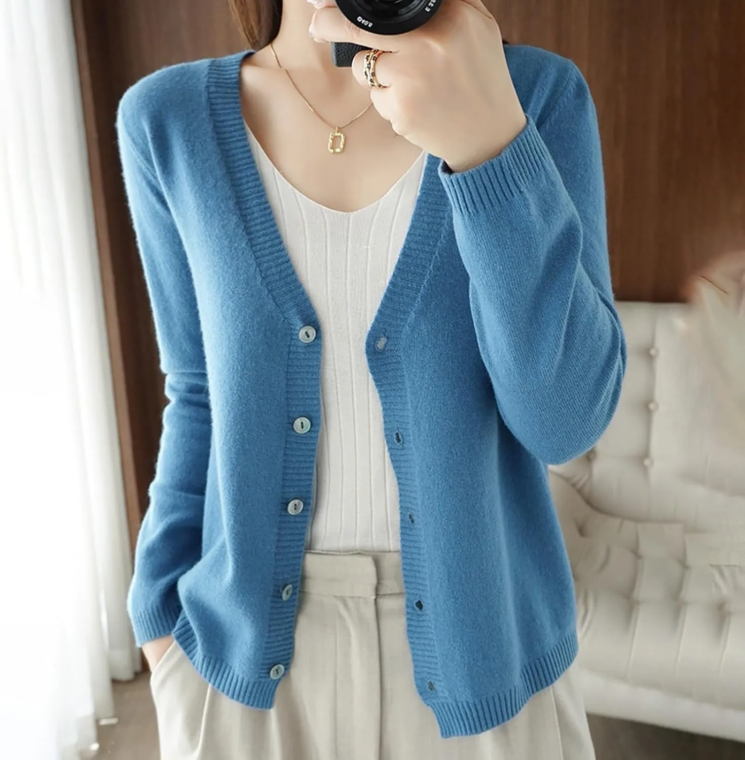Womens Sweaters Loose Long Sleeve Open Front Knit Oversized Sweater Cardigans Lightweight Fall Outerwear