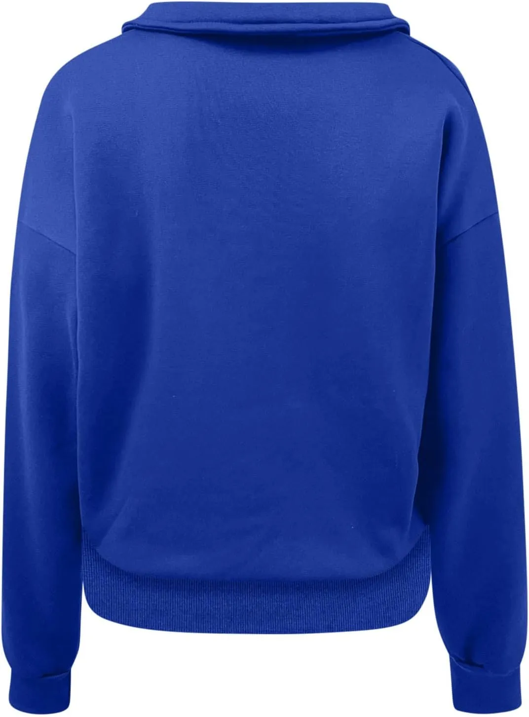 Womens Sweatshirt Cropped Half Zip Pullover Tops Solid Color Lapel Neck Sweatshirs Fleece Fashion Fall Outfits 2024