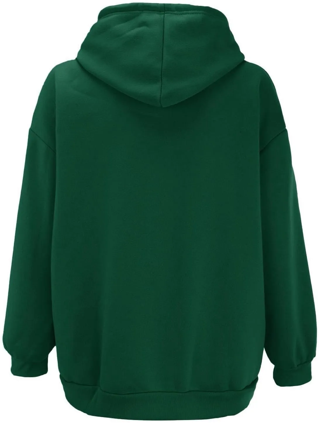Women's Sweatshirt Full-Zip Hoodie Ladies Women Hooded Print Round Neck Long Sleeve Sweatshirt Tops Drop Shoulder