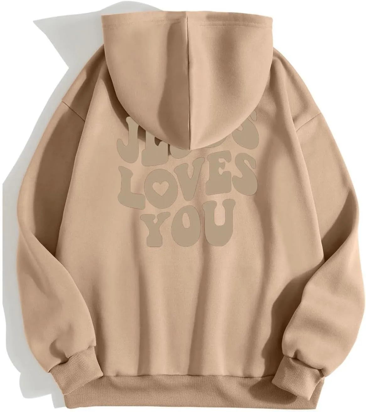 Women's Sweatshirt Plus Size Casual Jesus Letter Print Pullover Sweaters for Women Y2k Hoodies for Women Plus Size