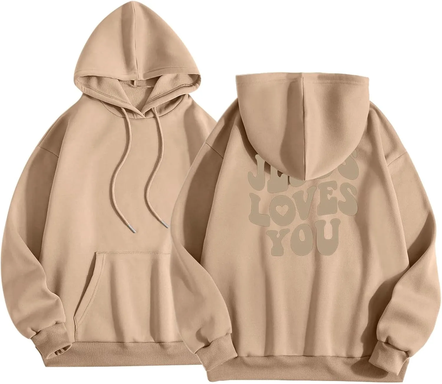 Women's Sweatshirt Plus Size Casual Jesus Letter Print Pullover Sweaters for Women Y2k Hoodies for Women Plus Size