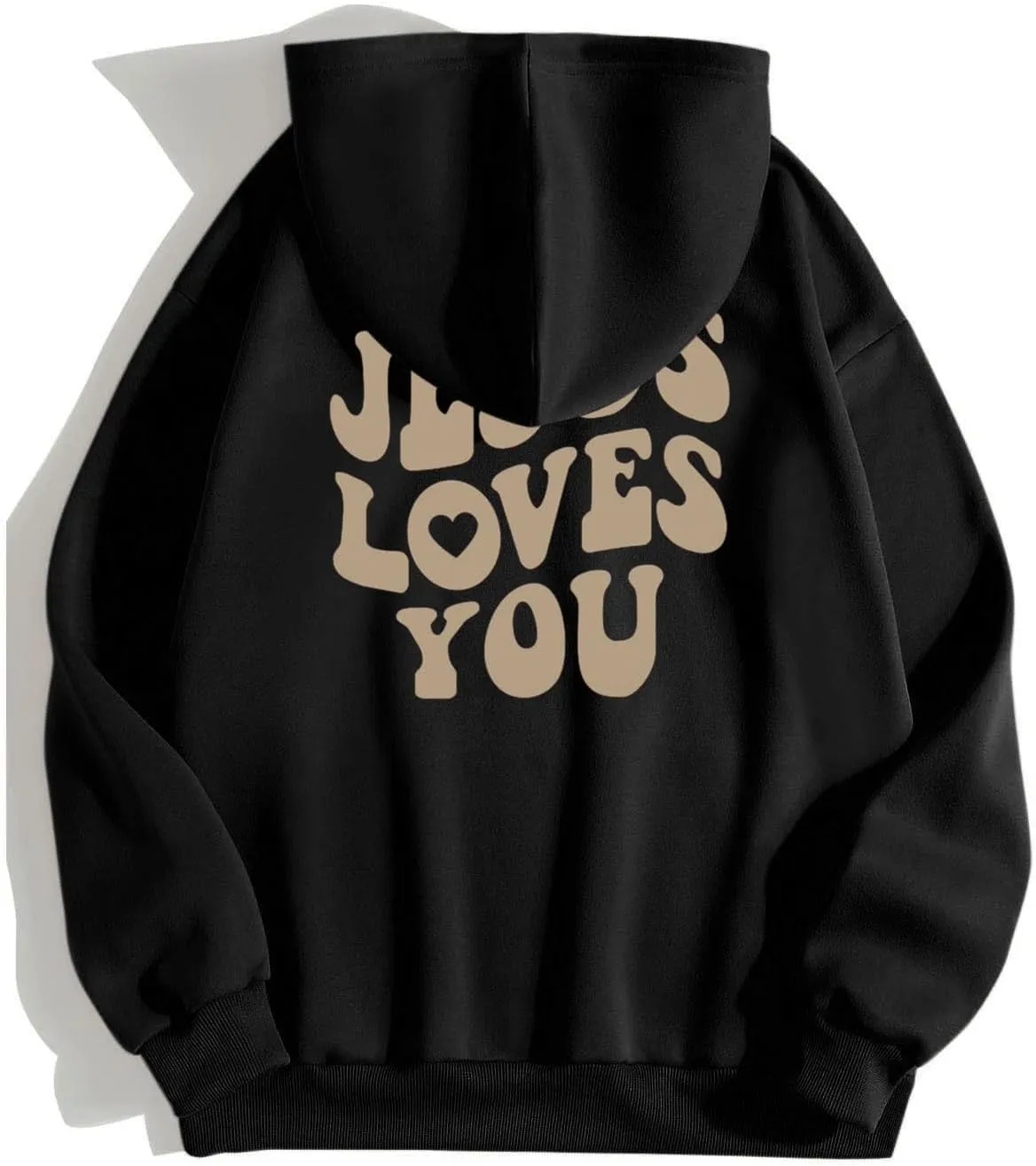 Women's Sweatshirt Plus Size Casual Jesus Letter Print Pullover Sweaters for Women Y2k Hoodies for Women Plus Size
