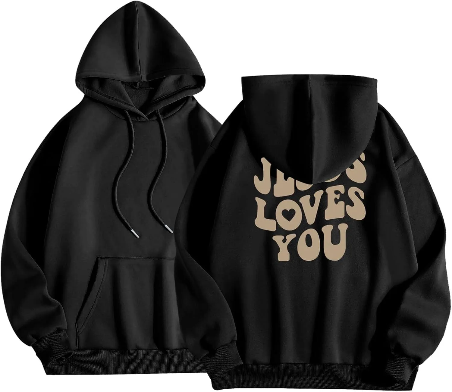 Women's Sweatshirt Plus Size Casual Jesus Letter Print Pullover Sweaters for Women Y2k Hoodies for Women Plus Size