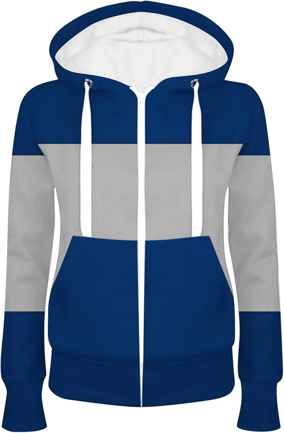 Womens Sweatshirt Zip Up Hoodie Basic Lightweight Spring Coat Long Sleeve Thin Hooded Jackets for Women with Pocket