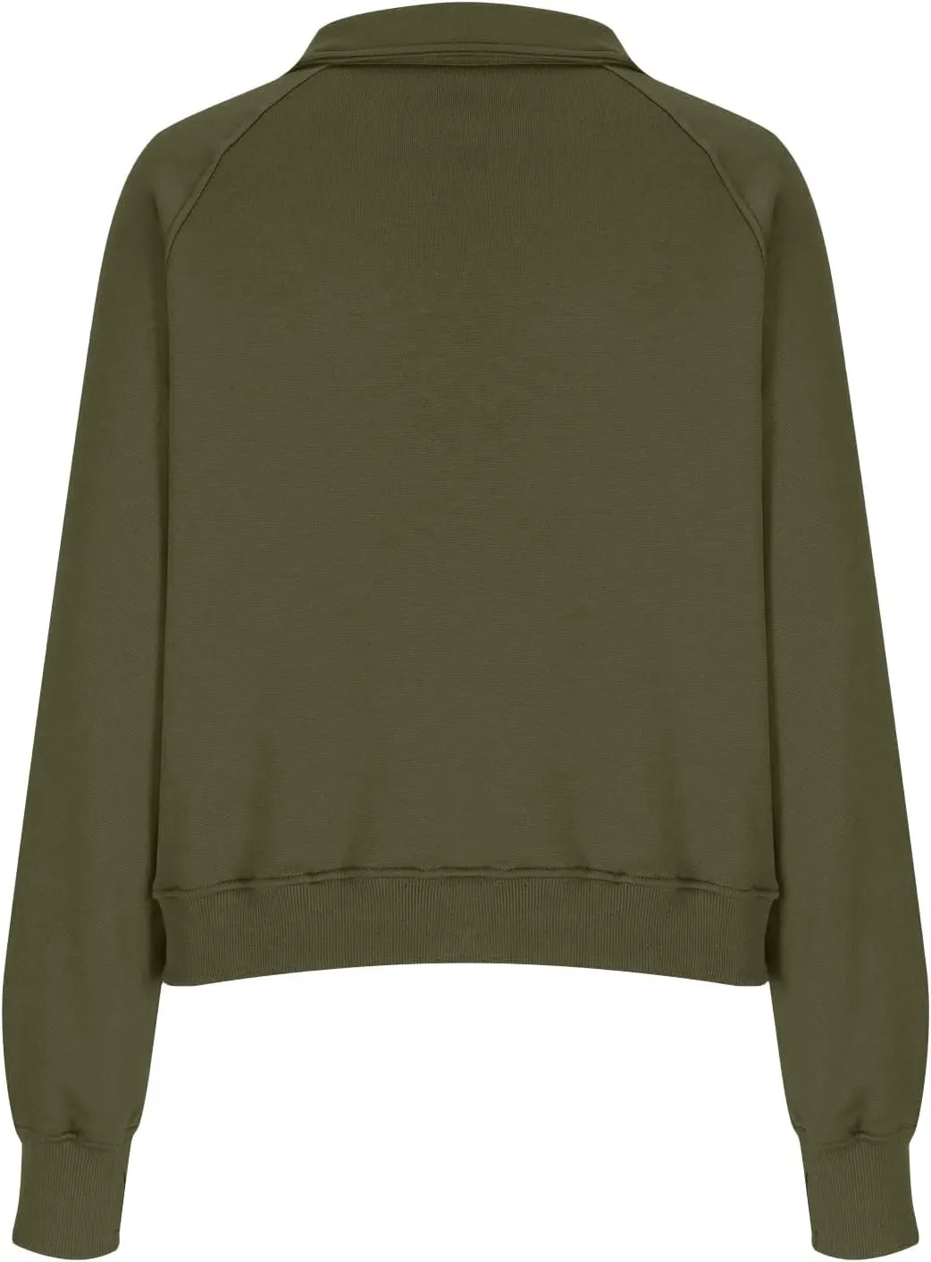 Women's Sweatshirts Half Zip Cropped Pullover Thumb Hole Fleece Quarter Zipper Hoodies Collared Sweaters With Pockets