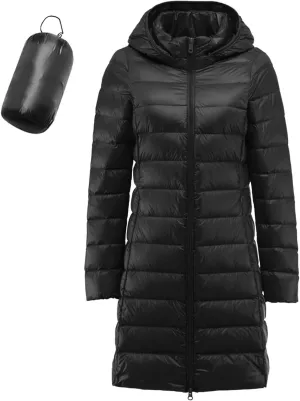Women's Water Resistant Long Winter Coat Down Jacket Warm Puffer Jacket Parka Padded Coat Winter Outerwear