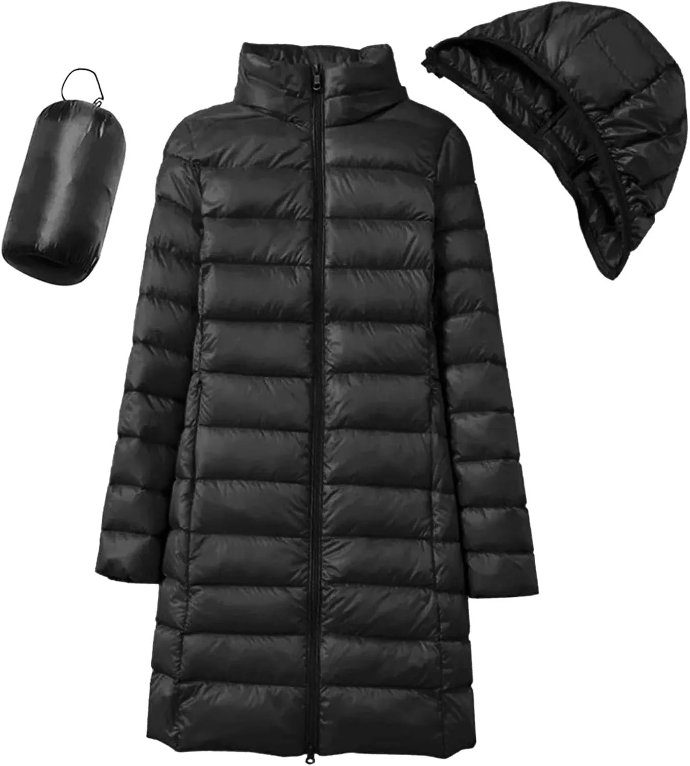 Women's Water Resistant Long Winter Coat Down Jacket Warm Puffer Jacket Parka Padded Coat Winter Outerwear