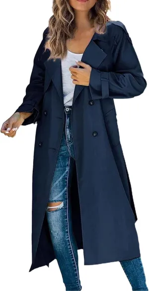 Womens Waterproow Trench Coat Winter Womens Jacket Lapel Slim Women'S Coat Fall Fashion Oversized Womens Winter