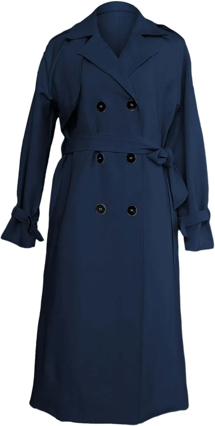 Womens Waterproow Trench Coat Winter Womens Jacket Lapel Slim Women'S Coat Fall Fashion Oversized Womens Winter